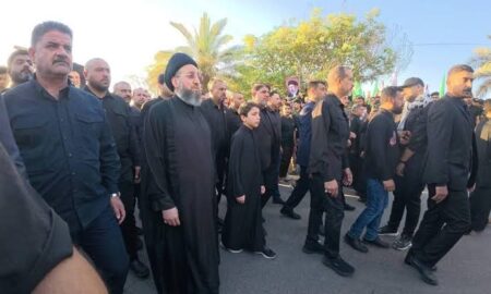 تشییع پیکر رهبر شهید انقلاب و خانواده ایشان در نجف اشرف