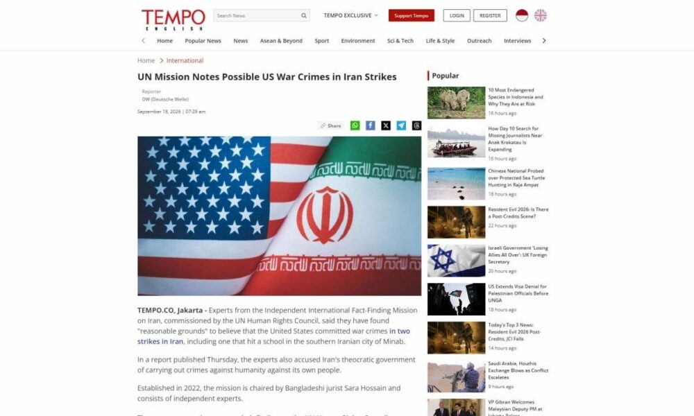 عناوین برخی رسانه های جنوب شرق آسیا  جمعه ۲۷ شهریور ۱۴۰۵
